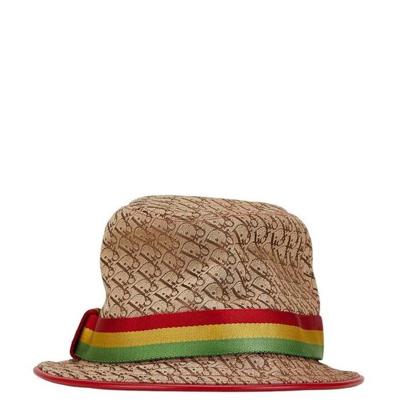 Dior Trotter Logo Bucket Hat Beige Red - Picture 1 of 5